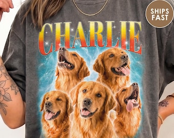 Comfort Colors® Custom Pet Shirt, Custom Dog Bootleg Shirt, Custom Photo Shirt for Dog Remembrance Gift
