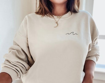Waves Step Hem Sweatshirt