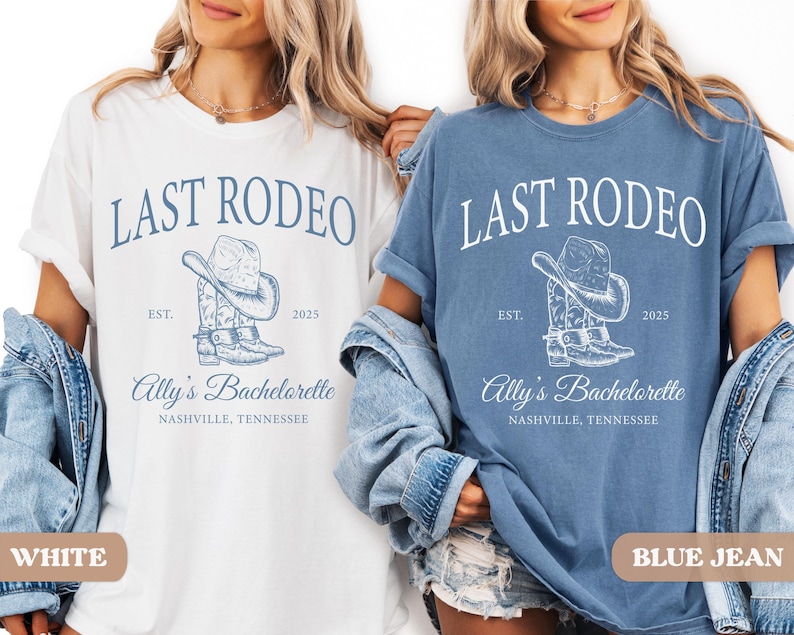 Last Rodeo Bachelorette Shirt, Personalized Location Western Bridal Party Shirt, Custom Western Bachelorette Shirt, Western Bride Shirt image 7