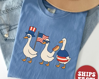 Comfort Colors® Silly Goose Shirt for 4th of July Independence Day, USA Shirt for Fourth of July