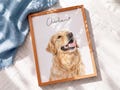 Custom Pet Portrait from Photo, Dog Portrait Gift, Personalized Dog Painting for Dog Mom, Custom Dog Art Print, Pet Portrait Frame