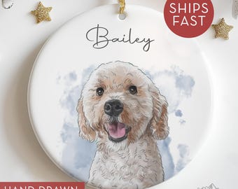 Custom Dog Christmas Ornament, Personalized Dog Ornament, Dog Remembrance Gift, Custom Pet Ornament