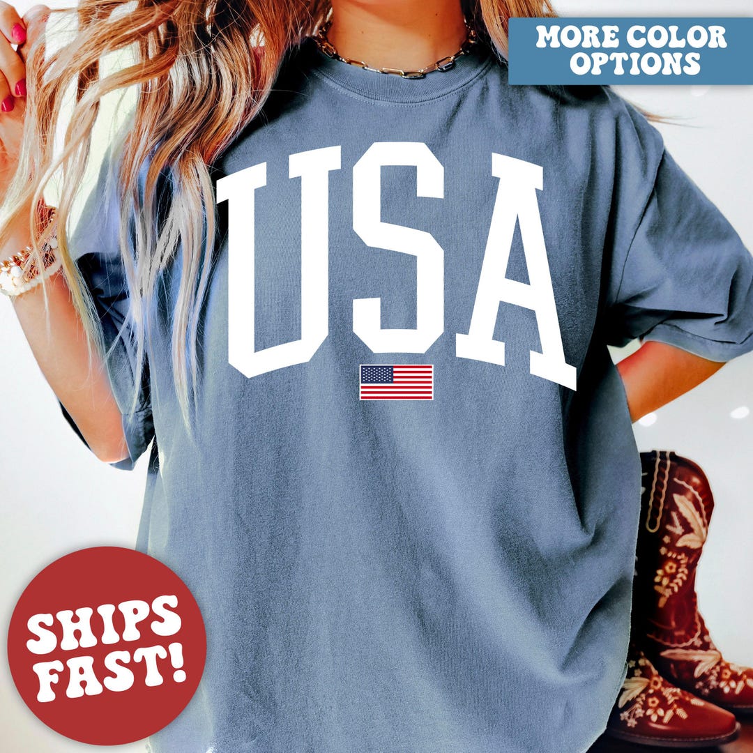 Comfort Colors 4th of July Shirt, Fourth of July T-shirt, USA Shirt ...