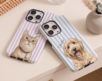 Custom Pet Phone Case Personalized Dog Phone Case Cat Photo iPhone Case