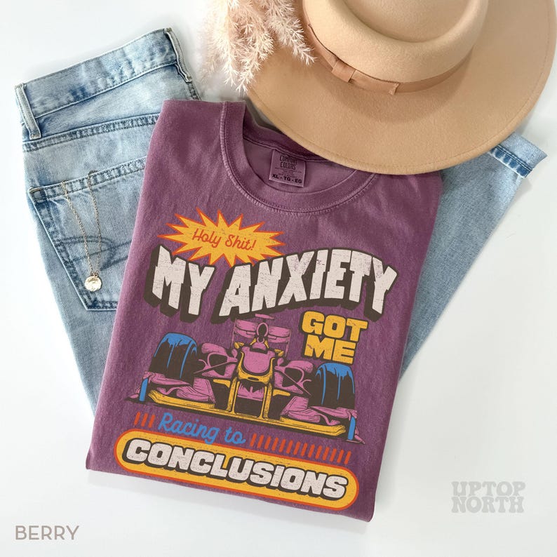 Comfort Colors® Anxiety Shirt, Mental Health Shirt, Social Anxiety Shirt, Gen z Shirt image 5
