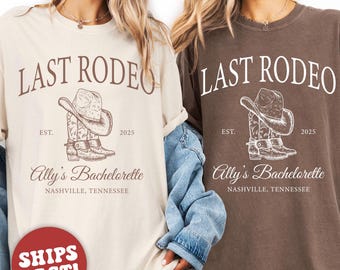 Last Rodeo Bachelorette Shirt, Personalized Location Western Bridal Party Shirt, Custom Western Bachelorette Shirt, Western Bride Shirt