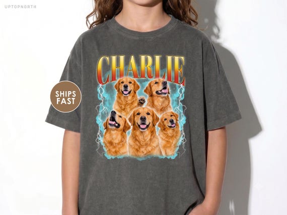 Custom Dog Shirt for Kids, Comfort Colors® Youth T-Shirt Personalized Kids Dog Collage Shirt, Kids Custom Pet Shirt