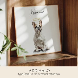 Custom Pet Portrait from Photo, Dog Portrait Gift, Personalized Dog Painting for Dog Mom, Custom Dog Art Print, Pet Portrait Frame bild 8