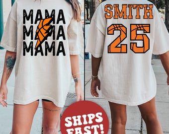 Comfort Colors Custom Basketball Mom Shirt, Basketball Team Shirt, Mama Basketball Season Tee, Sports Mom Tee, Basketball Game Day Shirt