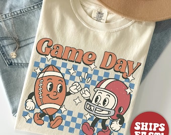 Comfort Colors® Game Day Shirt for Football, Football Mom Shirt, Football Game Day T-Shirt Sports Mom Tee