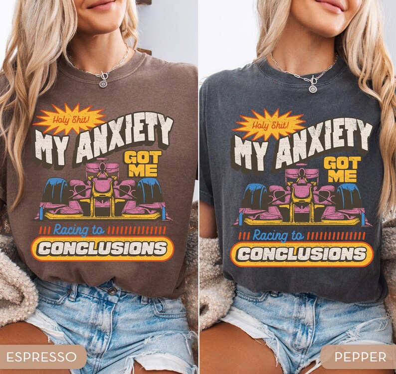 Comfort Colors® Anxiety Shirt, Mental Health Shirt, Social Anxiety Shirt, Gen z Shirt image 6