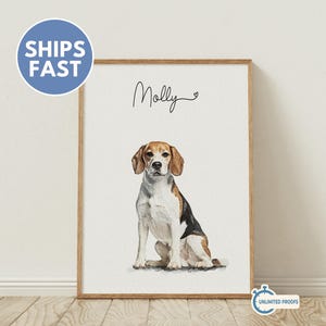 Custom Watercolor Pet Portrait Using Dog Photo, Memorial Pet Portrait, Personalized Dog Painting for Dog Mom Gifts, Custom Dog Portrait