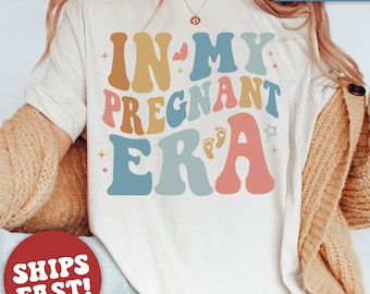 Comfort Colors In My Pregnant Era Shirt, Pregnancy Reveal Shirt, Pregnancy Announcement Shirt, Mothers Day Shirt, Gift For Mom