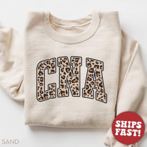 Leopard CNA Sweatshirt, CNA Life Shirt, CNA Life Nurse Sweater, Certified Nursing Assistant Gift, Cna Shirt, Cna Student Shirt