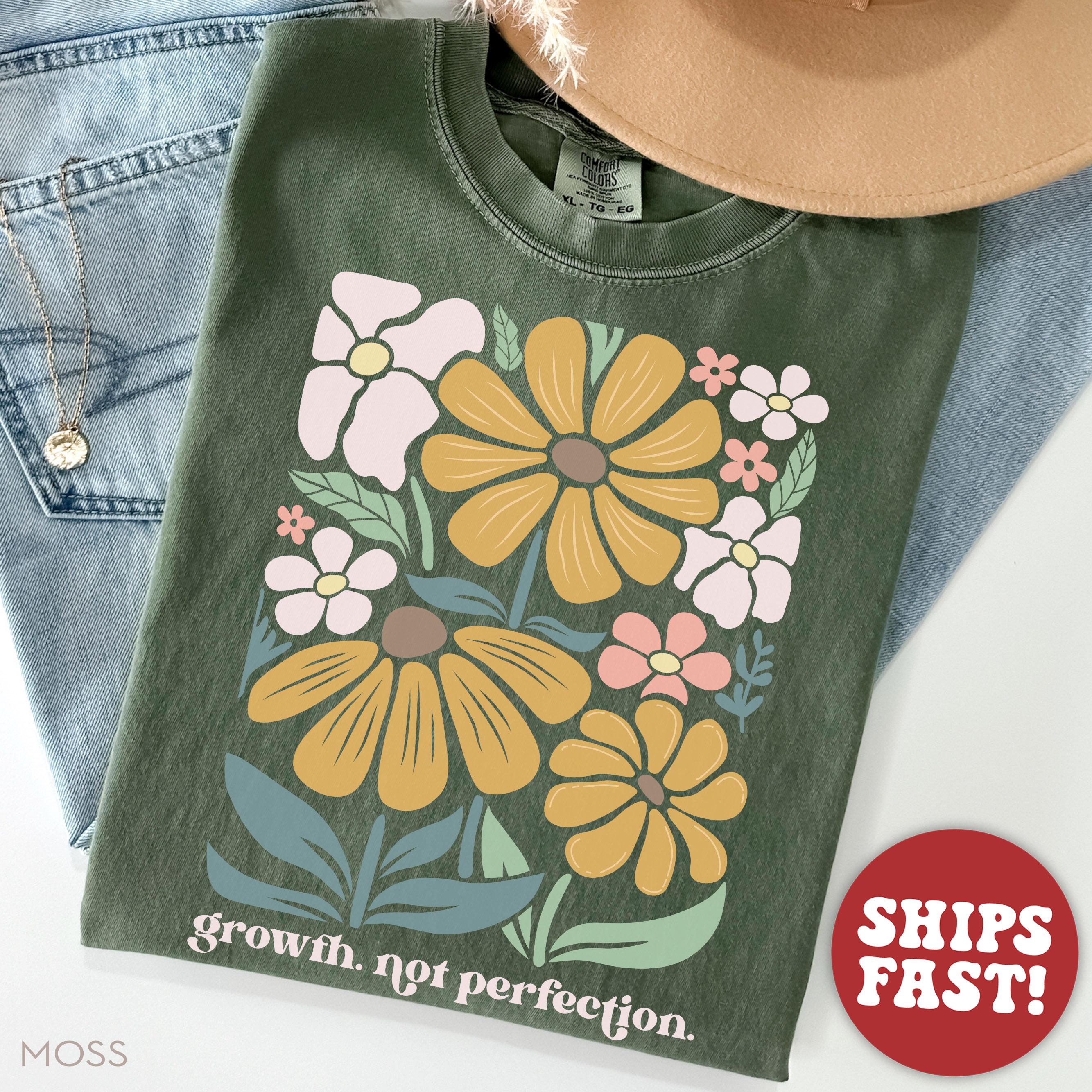 Comfort Colors® Mental Health Shirt for BCBA Gift, Special Education Teacher Shirt, Growth Not Perfection, RBT Gift
