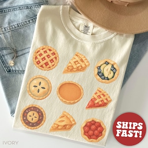 Comfort Colors® Pumpkin Pie Shirt, Fall Pie Tee, Thanksgiving Graphic Top, Autumn Dessert T-shirt, Holiday Gathering Outfit Idea