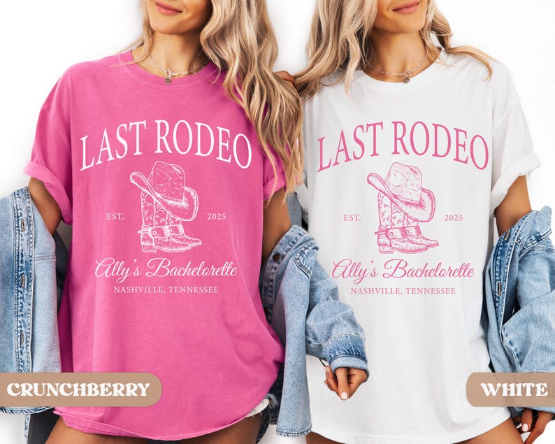 Last Rodeo Bachelorette Shirt, Personalized Location Western Bridal Party Shirt, Custom Western Bachelorette Shirt, Western Bride Shirt image 6