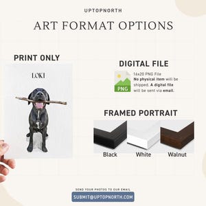 Custom Pet Portrait from Photo, Dog Portrait Gift, Personalized Dog Painting for Dog Mom, Custom Dog Art Print, Pet Portrait Frame bild 5