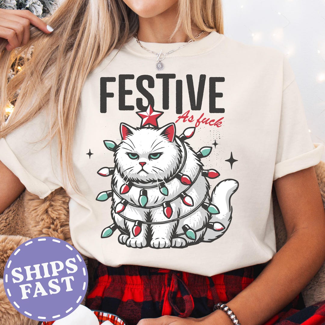 Kitten christmas shirts