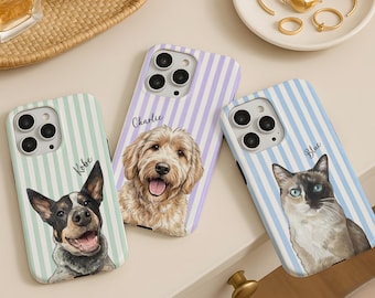 Custom Pet Phone Case, Dog Phone Case, Personalized Cat Photo iPhone Case