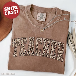Comfort Colors® Leopard Teacher Shirt, Teacher TShirt, Teacher Gifts