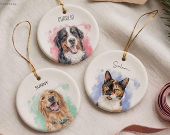 Custom Pet Ornament, Personalized Dog Ornament, Dog Remembrance Gift, Custom Dog Ornament for Personalized Ornament Gift