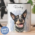 Custom Pet Mug, Personalized Dog Mug, Watercolor Pet Portrait, Dog Remembrance Gift, Custom Cat Mugs