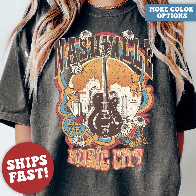 Comfort Colors Tennessee Western Shirt, Country Music Shirt, Vintage Nashville T-Shirt image 1