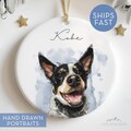 Custom Dog Christmas Ornament, Personalized Dog Ornament, Dog Remembrance Gift, Custom Pet Ornament