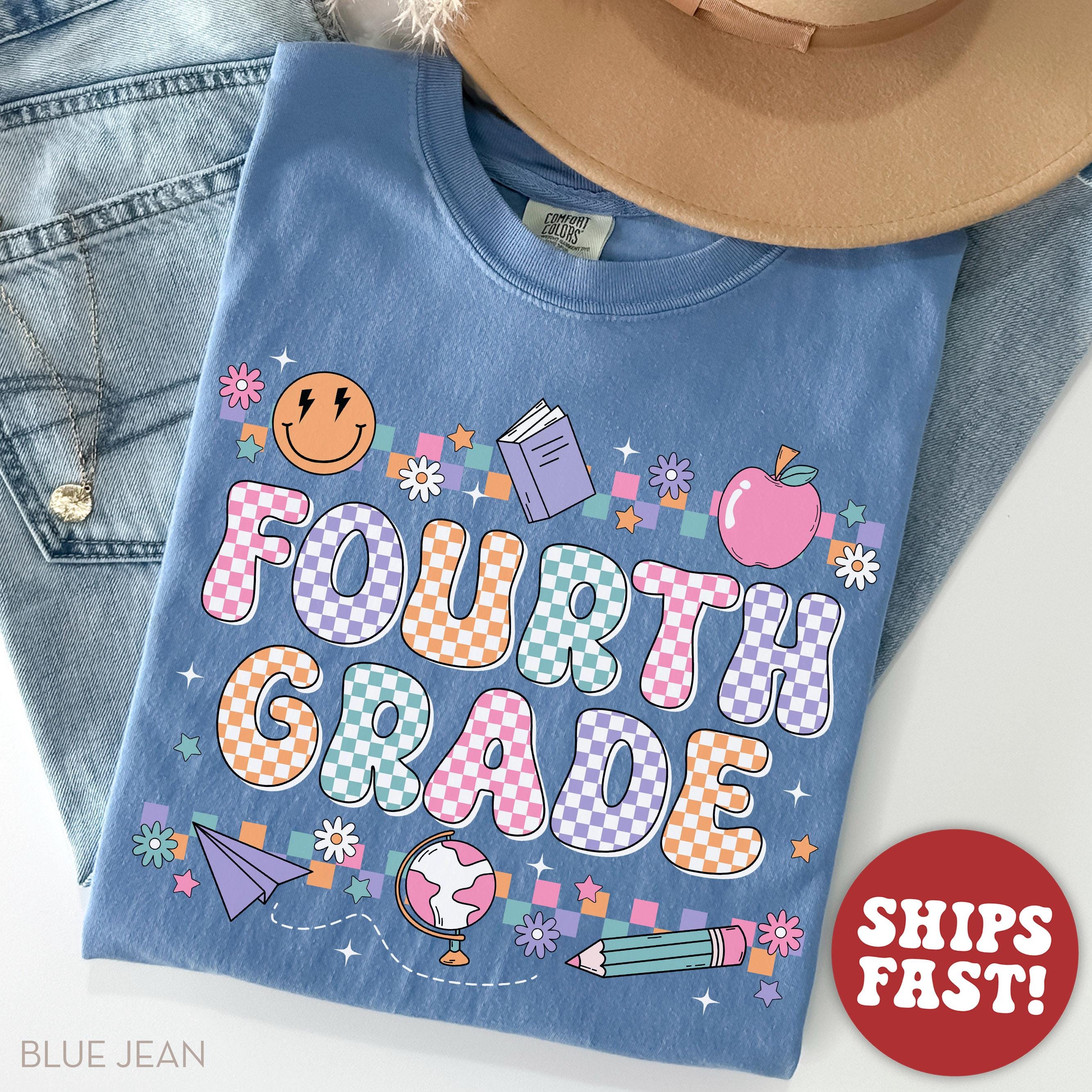 Comfort Colors® Back To School Shirt for Fourth Grade Teacher, 4th Grade Teacher Shirt, Cute Elementary School, Teacher Appreciation