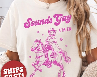 Comfort Colors® Lesbian Shirt, Western Pride Shirt, Progress Pride Shirt, Subtle Lesbian, LGBTQ Gift