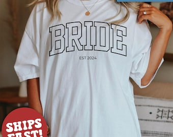 Comfort Colors Bride Shirt, Engagement Gift For Bride, Bride To Be T-Shirt, Bridal Shower Gift, Bridal Party Shirt, Wifey Shirt, Wedding