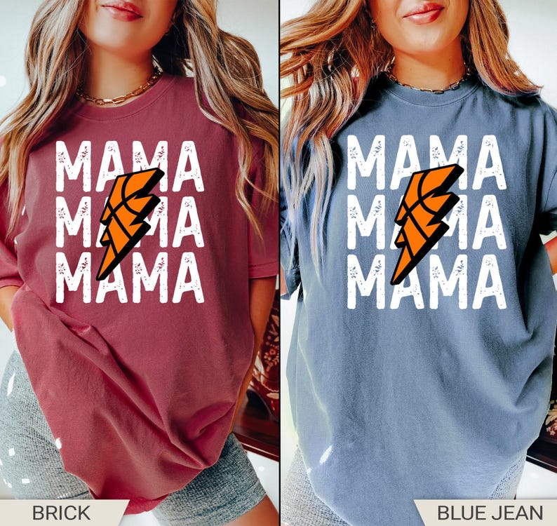 Comfort Colors Custom Basketball Mom Shirt, Basketball Team Shirt, Mama Basketball Season Tee, Sports Mom Tee, Basketball Game Day Shirt image 3