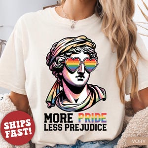 Comfort Colors® More Pride Less Prejudice Shirt, LGBTQ Shirt, Proud Ally Shirt, Pride Month Shirt, LGBTQ Gift, Pride Parade, Lesbian Shirt