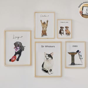 Custom Pet Portrait from Photo, Dog Portrait Gift, Personalized Dog Painting for Dog Mom, Custom Dog Art Print, Pet Portrait Frame bild 13
