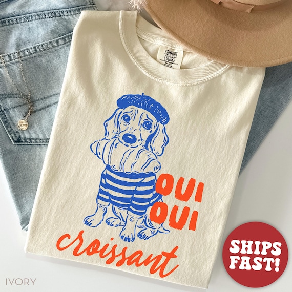Comfort Colors® Paris Shirt, Dog Funny Shirt, Food Lover Gift, Foodie Shirt, Travel Shirt