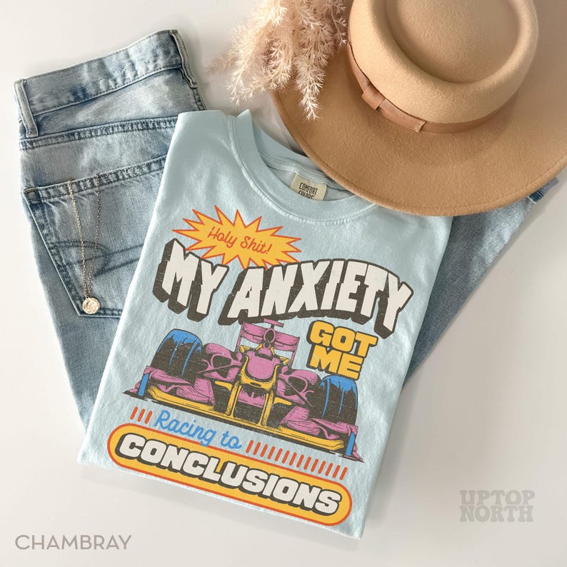 Comfort Colors® Anxiety Shirt, Mental Health Shirt, Social Anxiety Shirt, Gen z Shirt image 4