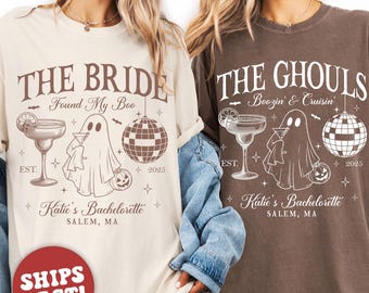 Comfort Colors© Halloween Bachelorette Party Shirts Spooky Bachelorette TShirt Cocktail Bach Club, Ghouls Bridal Party Gifts