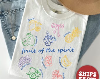 Comfort Colors® Christianity Shirt Christian Tshirt Fruit of the Spirit Bible Verse Tee Shirt Christian Gift