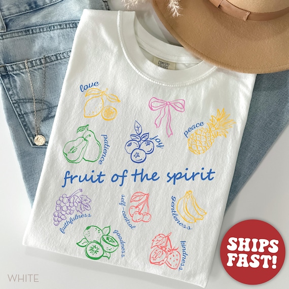 Comfort Colors® Christianity Shirt Christian Tshirt Fruit of the Spirit Bible Verse Tee Shirt Christian Gift