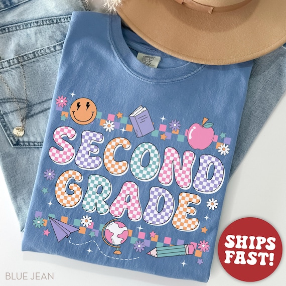 Comfort Colors® Back To School Shirt for Second Grade Teacher, 2nd Grade Teacher Shirt, Cute Elementary School, Teacher Appreciation