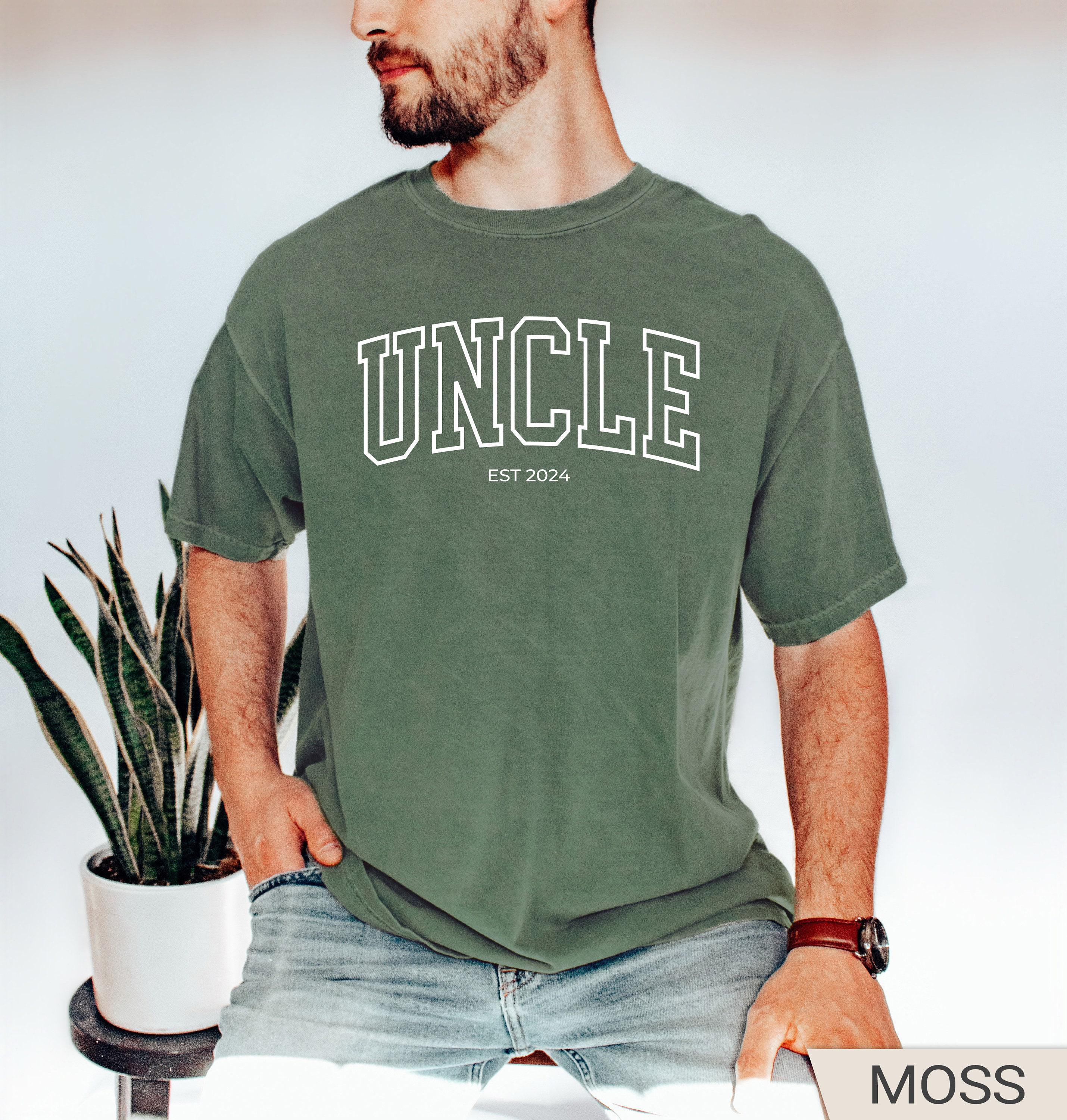Comfort Colors® Personalized Uncle Shirt, Uncle Est 2024 Shirt ...