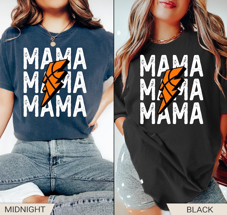 Comfort Colors Custom Basketball Mom Shirt, Basketball Team Shirt, Mama Basketball Season Tee, Sports Mom Tee, Basketball Game Day Shirt image 5