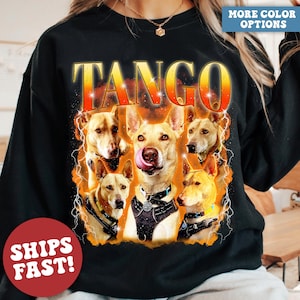 Custom Pet Bootleg Sweatshirt, Personalized Dog Sweater, Dog Remembrance Gift