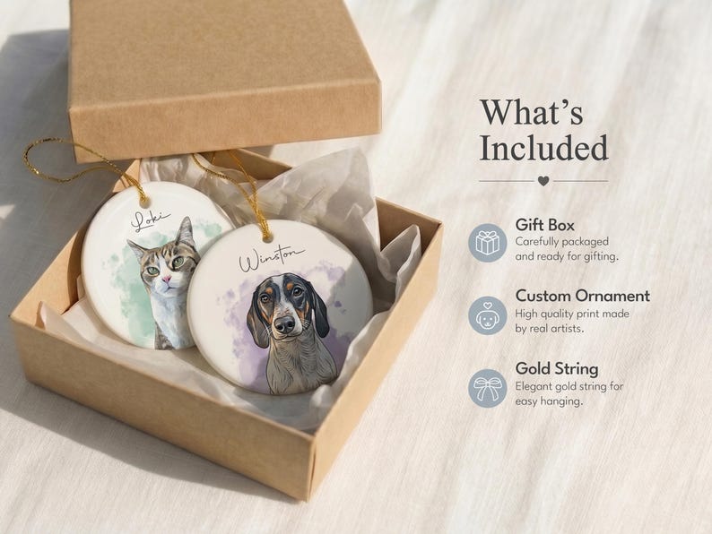 Custom Pet Ornament, Personalized Dog Ornament, Dog Remembrance Gift, Custom Dog Ornament for Personalized Ornament Gift bild 3