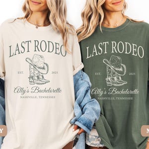 Last Rodeo Bachelorette Shirt, Personalized Location Western Bridal Party Shirt, Custom Western Bachelorette Shirt, Western Bride Shirt image 9