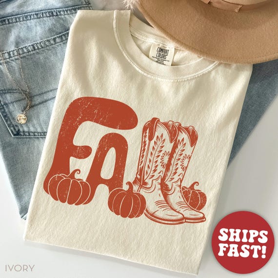 Comfort Colors® Cute Fall Shirt, Pumpkin Shirt, Western Shirt, Country Halloween T Shirt