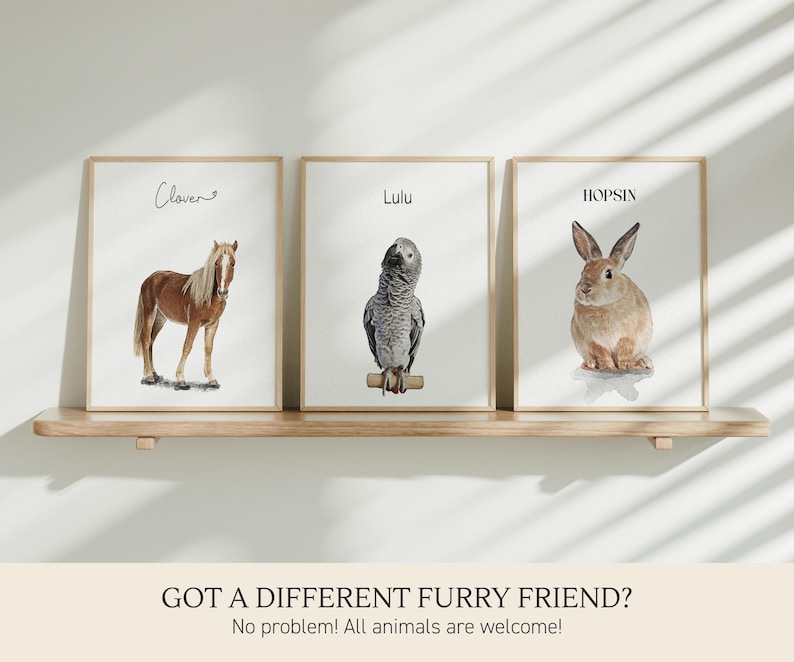 Custom Pet Portrait from Photo, Dog Portrait Gift, Personalized Dog Painting for Dog Mom, Custom Dog Art Print, Pet Portrait Frame bild 9