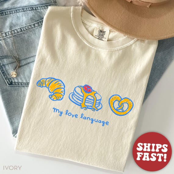 Comfort Colors® Breakfast Shirt for Food Lover Gift, Pancake Shirt, Foodie Shirt, Love Language Shirt