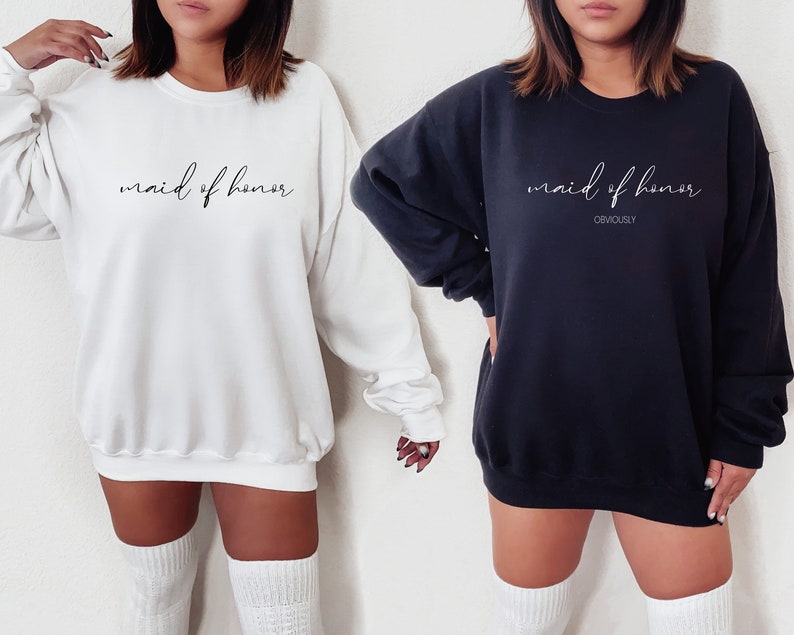 Maid of Honor Sweatshirt, Bridesmaid Proposal, Maid of Honor Proposal, Bridesmaid Gift, Maid Of Honor Gift image 2